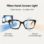 Übergroße Lesebrille mit Blaulichtfilter für entspanntes Lesen