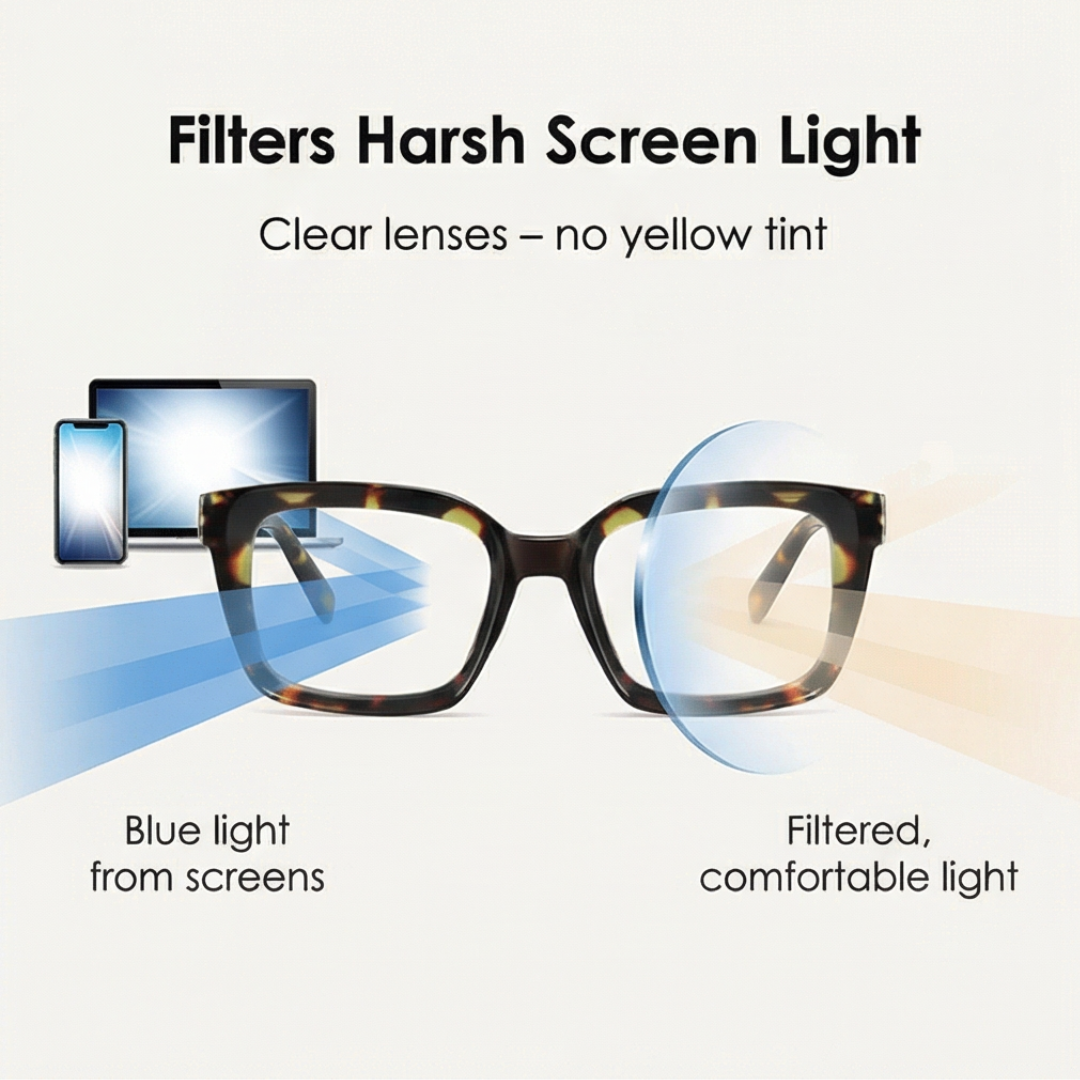 Übergroße Lesebrille mit Blaulichtfilter für entspanntes Lesen