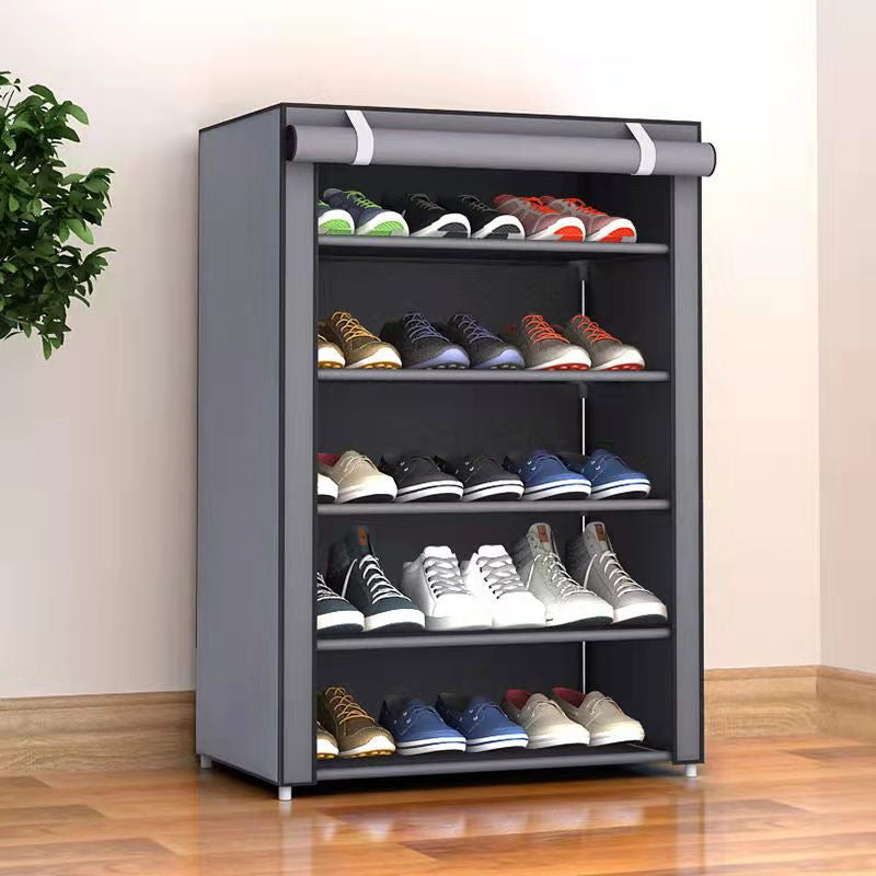 Shoe Cabinet with Fabric Cover and Sturdy Steel Frame – 6 or 8 Compartments