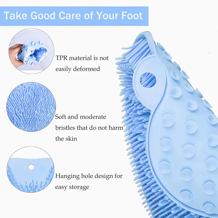 Non-slip foot scrubber mat with suction cups – For relaxed feet