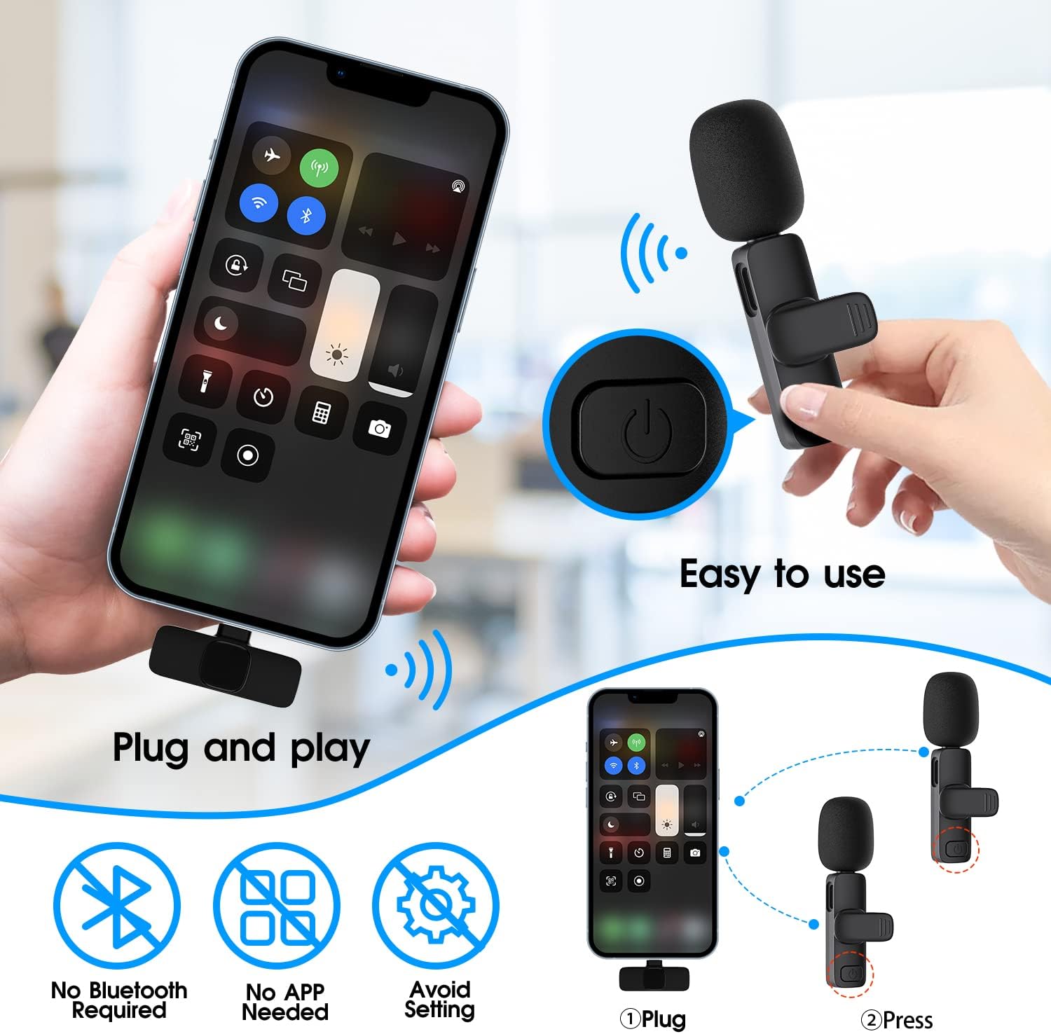Duo Wireless Mikrofonset für iPhone und iPad