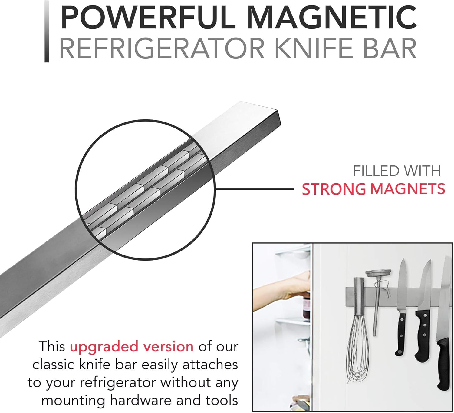 Magnetic Tool and Knife Rack – 35 cm