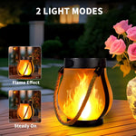 Solar-Powered LED Lantern with Flame Effect – No Fire, No Smoke