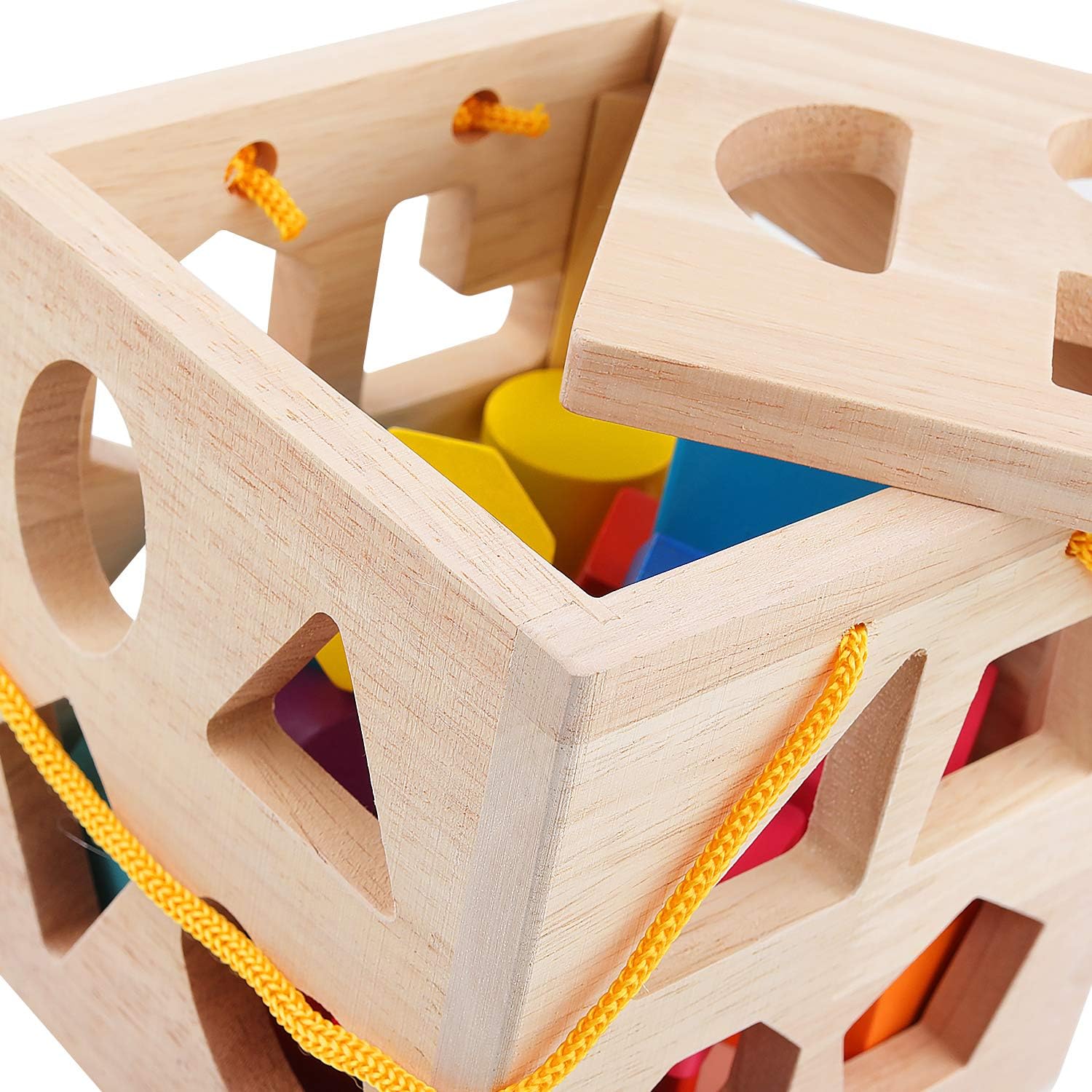 Wooden Cubes for Montessori: Shapes and Colors Learning Toy