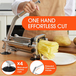 Robust stainless steel vegetable cutter with 2 cutting inserts