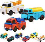 Creative toy cars with two sides for imaginative play