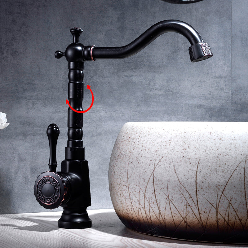 Elegant kitchen faucet with swivel spout and lever handle