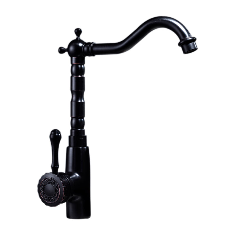 Elegant kitchen faucet with swivel spout and lever handle
