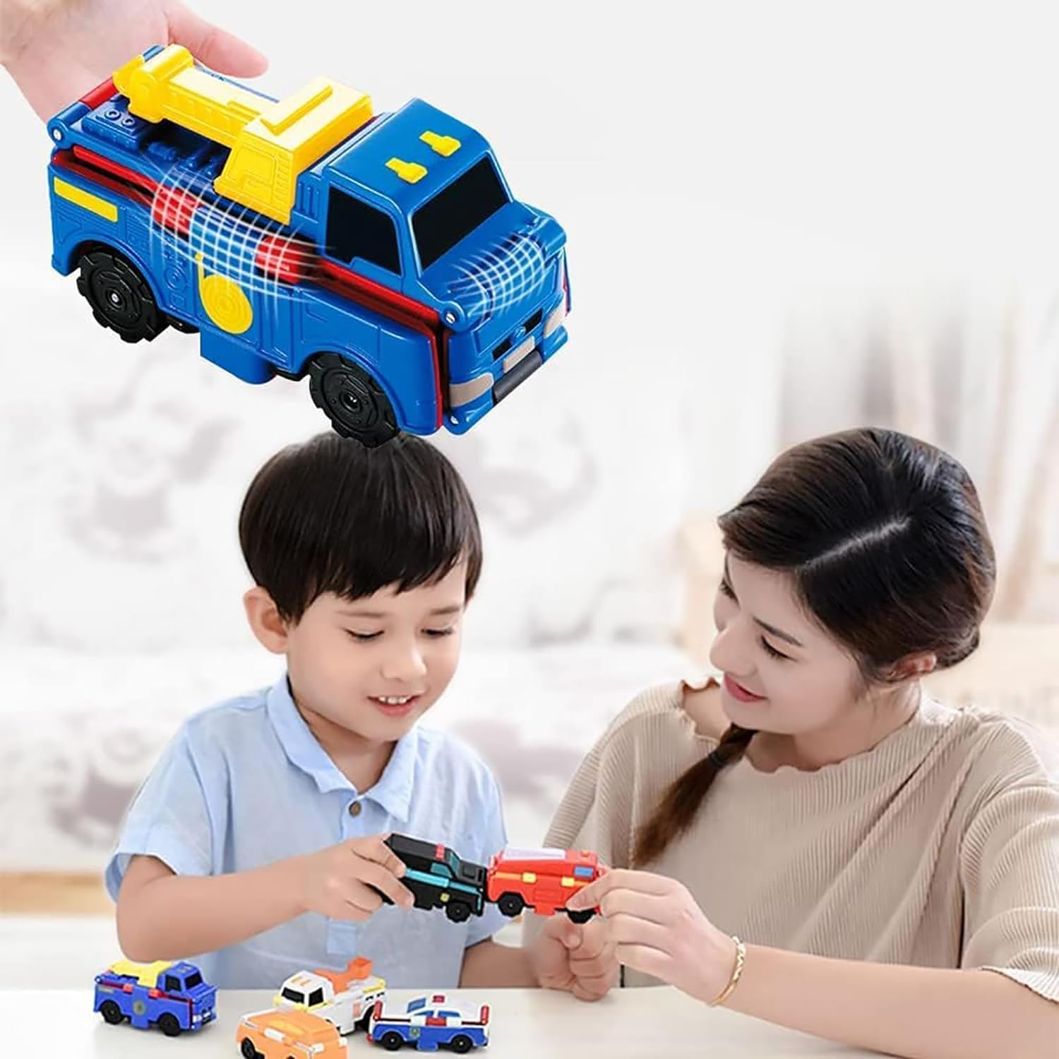 Creative toy cars with two sides for imaginative play