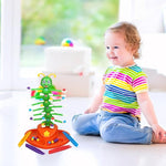 Skill game with dancing caterpillar