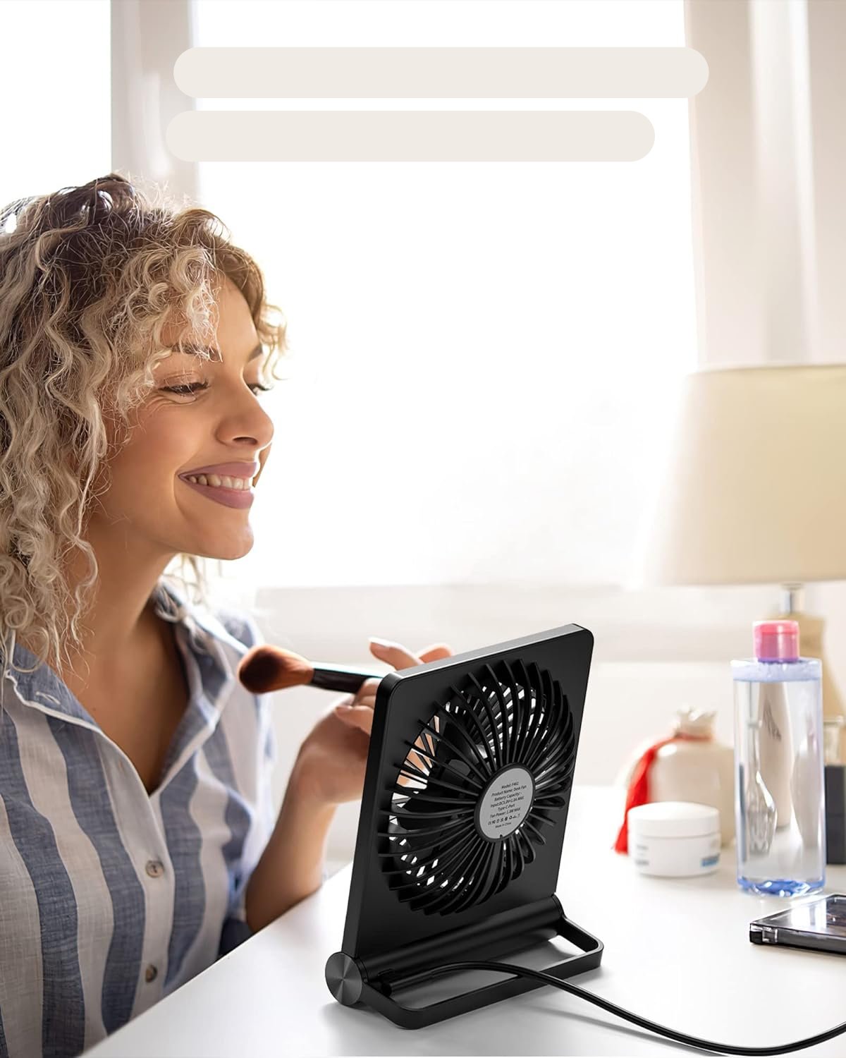 Leiser Tischventilator mit neigbarem Kopf