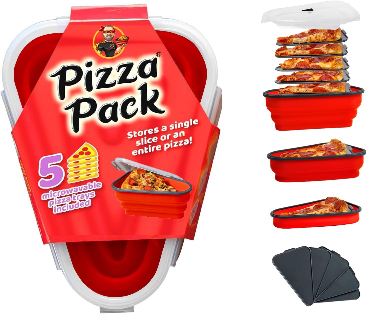 Smart Silicone Pizza Box for easy storage