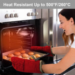 Sicherheits-Handschuhset | Hitzebeständige Silikon-Handschuhe 6-teilig | Bis 260 °C