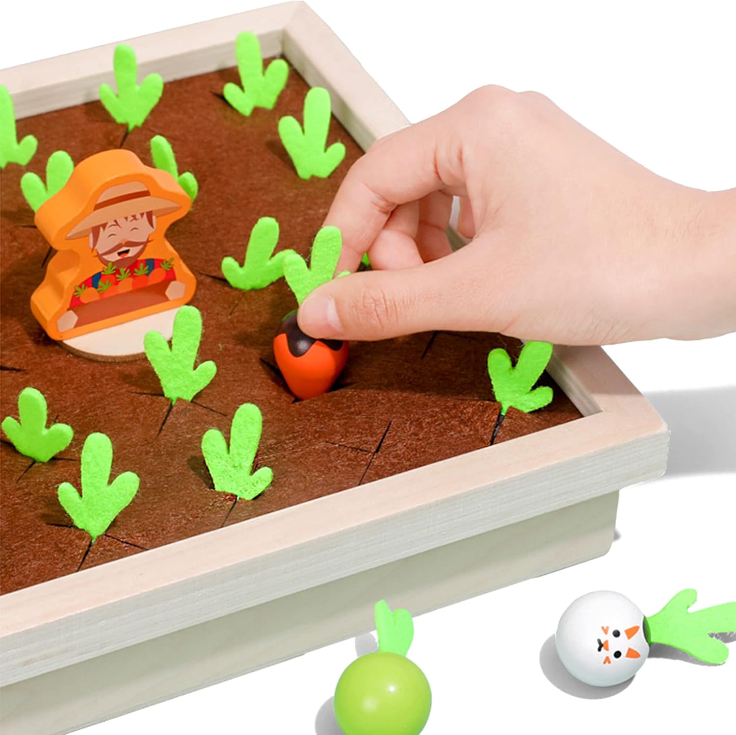 Felt toys for Montessori farm activities
