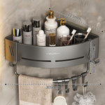 Aluminum Shower Caddy Corner Shelf – Adhesive, No Drilling