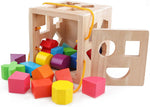 Wooden Cubes for Montessori: Shapes and Colors Learning Toy