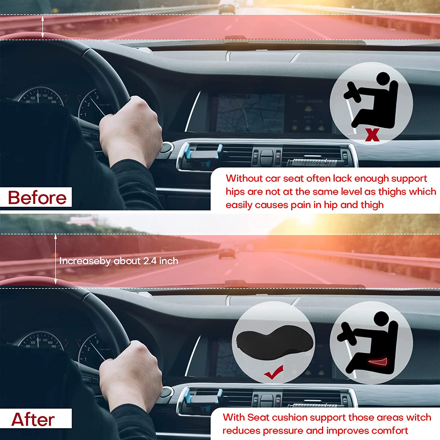 Verbessern Sie Ihren Fahrkomfort mit dem ComfortLift Kissen