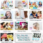 Practical Kitchen Timer with Large Display – Set of 2
