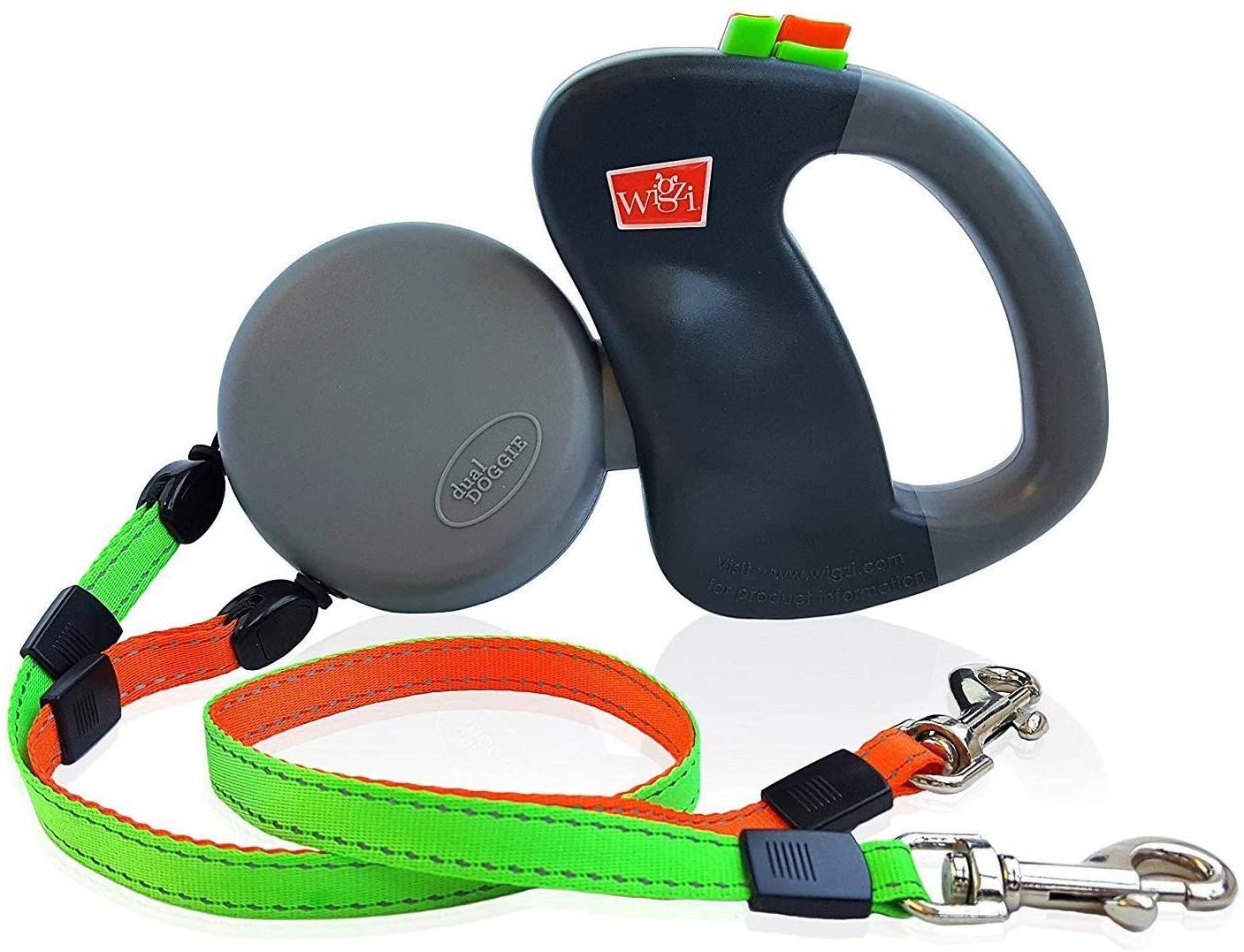 Zwei-Hunde Flexileine mit 360-Grad Drehmechanismus
