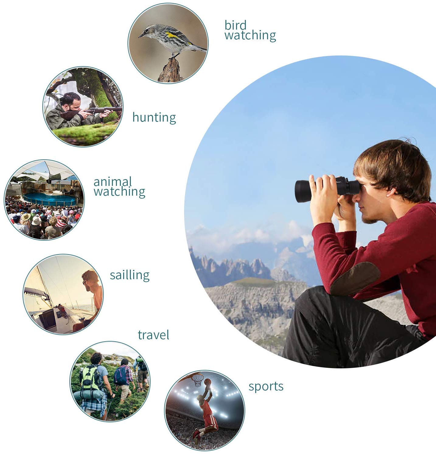 Compact 8x Magnification Binoculars for Nature Adventures