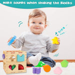 Wooden Cubes for Montessori: Shapes and Colors Learning Toy