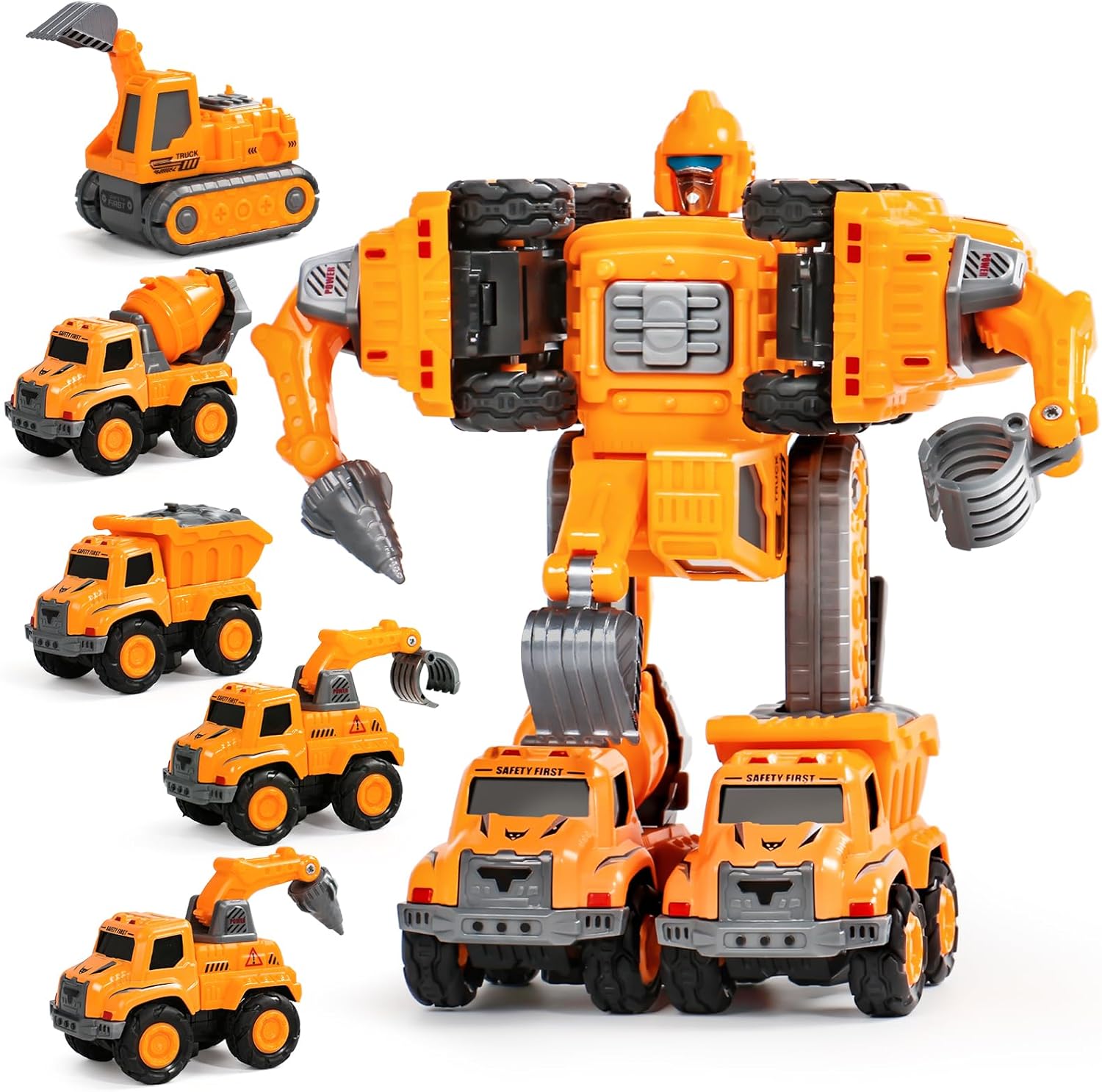 5-in-1 Car Toy Set with Transformation Function