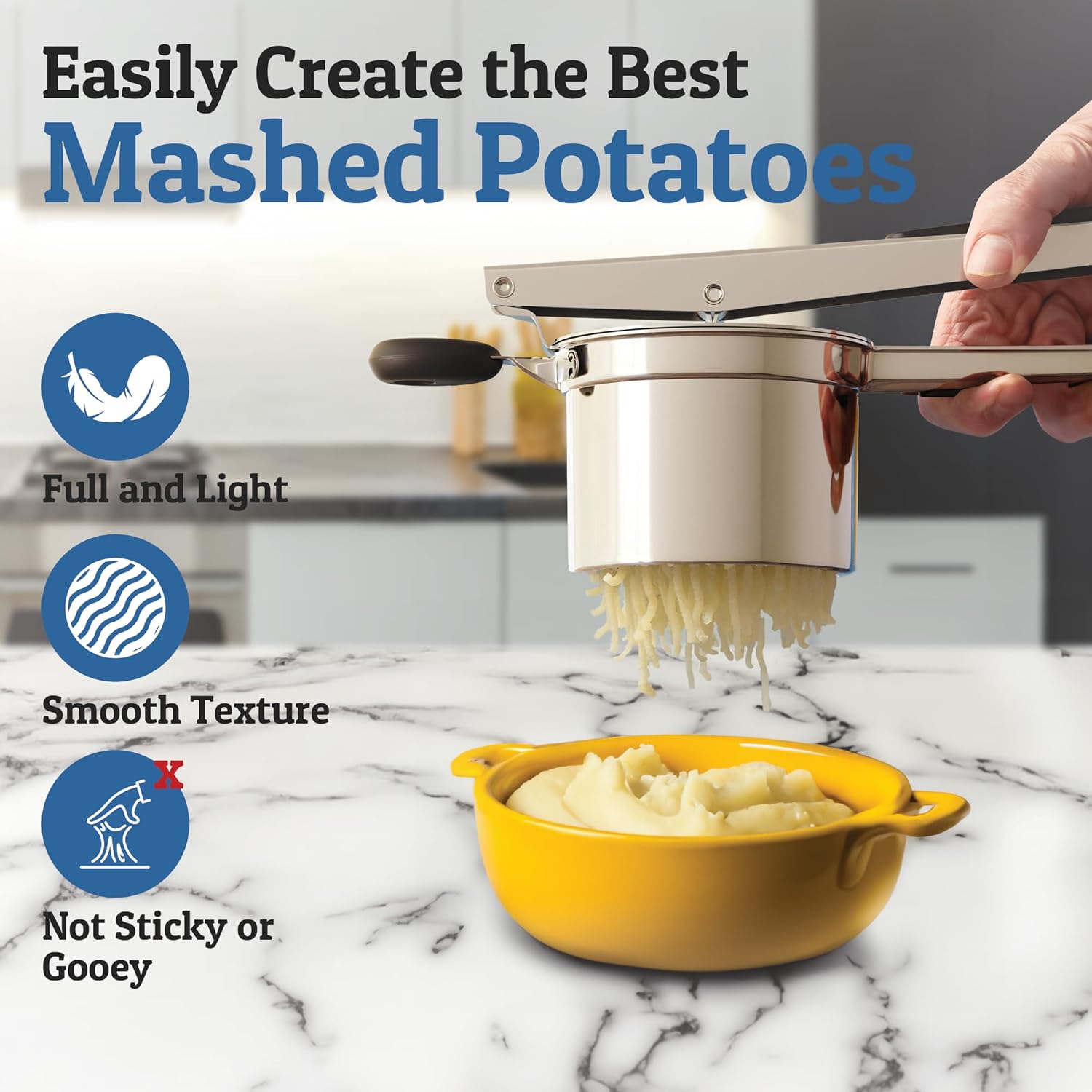 High-Quality Stainless Steel Potato Masher – For Perfect Purées
