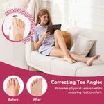 Gentle toe correction bandage for pain-free feet