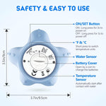 Sicheres Babybadthermometer mit Farbdisplay und Warnsystem