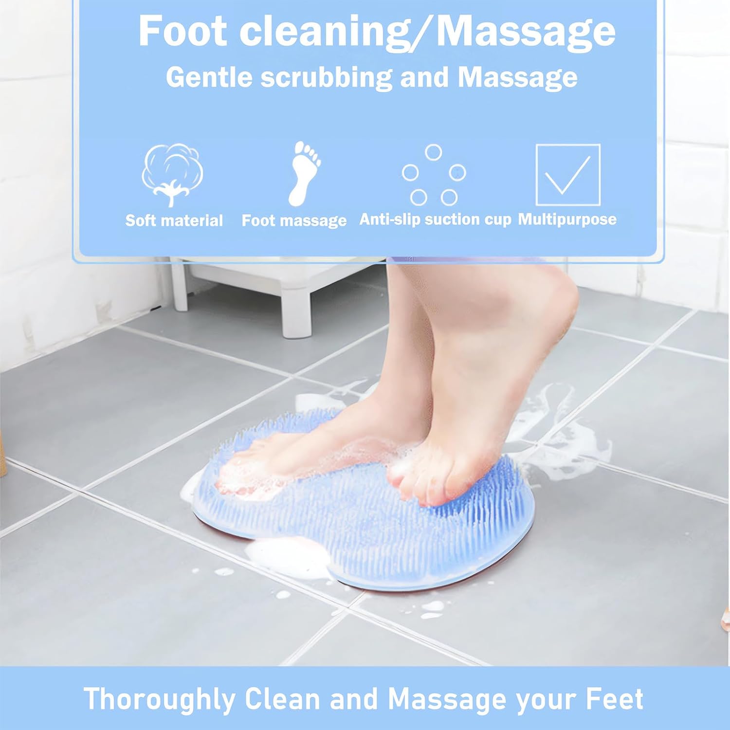 Silicone Foot Cleaning Mat Hands-Free – CleanFootFlex