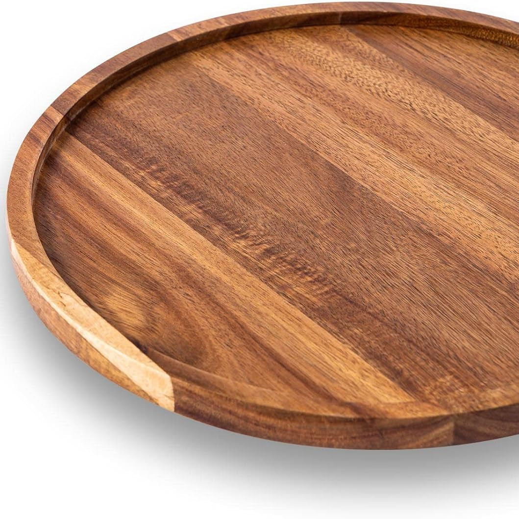 Elegantes Holztablett – Rundes Serviergeschirr für jeden Anlass