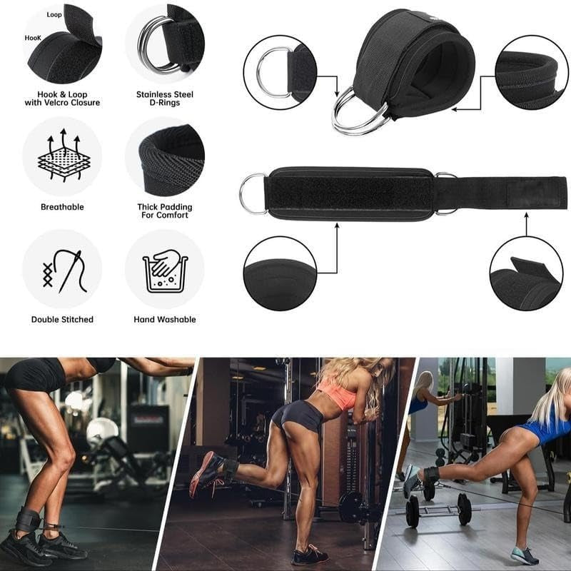 Resistance Band Set for Ankles - 5-Piece Exercise Set