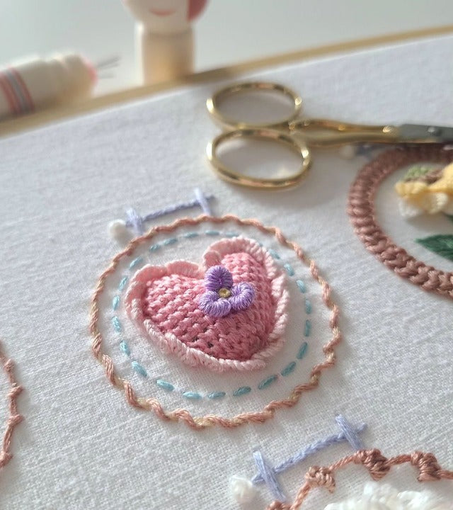 Blumen-Stickset für Einsteiger – 12 Designs, Komplettset