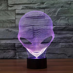 3D Alien Lamp with LED Color Lighting and Touch Control