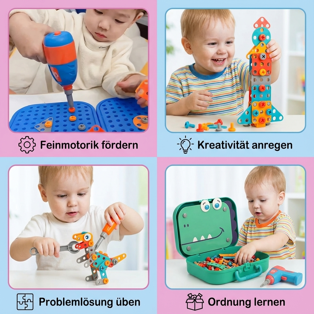 Bauset für Kinder mit niedlichem Dinosaurier-Motiv