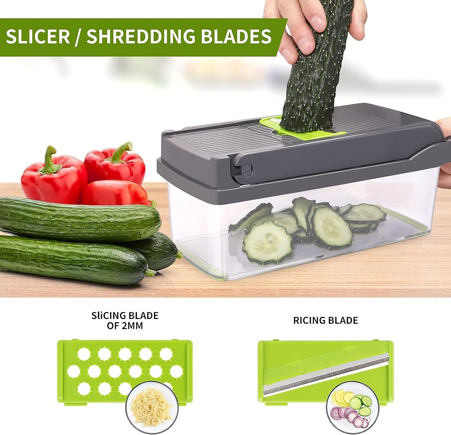 Gemüseschneider 13-in-1 | Schneller beim Kochen