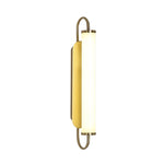 Metal rectangular wall light – LED with acrylic shade in gold