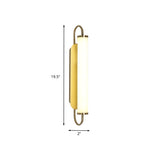 Metal rectangular wall light – LED with acrylic shade in gold