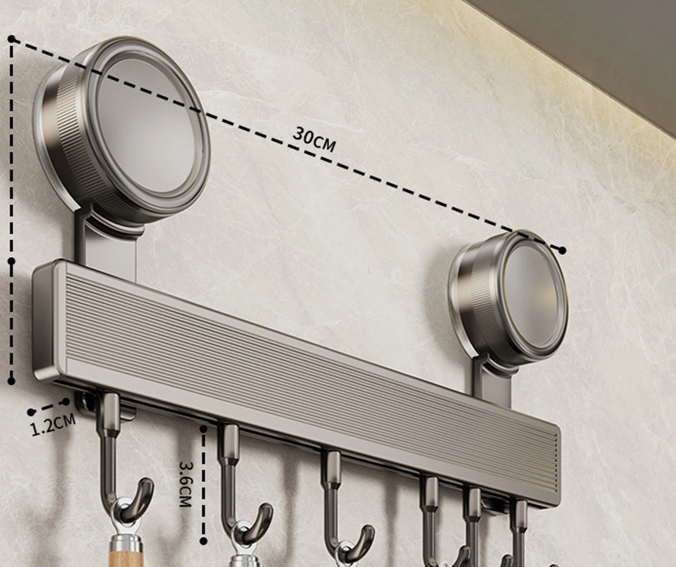 Wall Hook Rack for the Kitchen – ChefSpace Voltyx