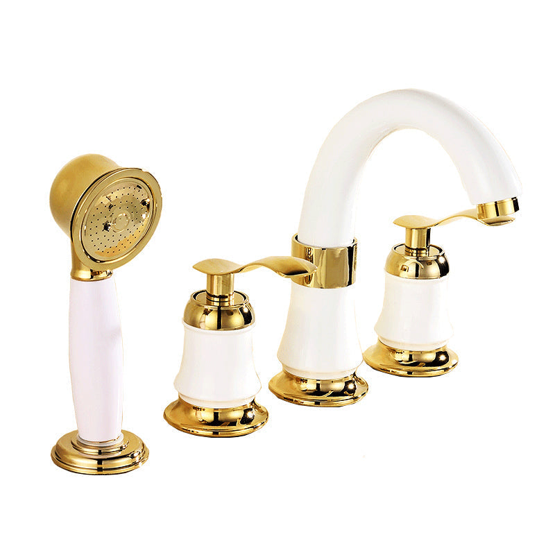 Elegant Deck-Mounted Bathtub Faucet for Modern Bathroom