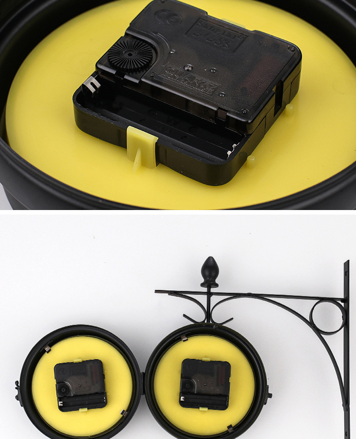 Two-Sided Vintage Wall Clock - Stylish Timepiece for Your Home