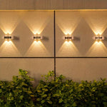 Solar-Powered Outdoor Wall Lights – Warm White LED Light for Garden and Patio (Set of 4)