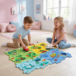 Race Track Puzzle with Building Blocks for Children