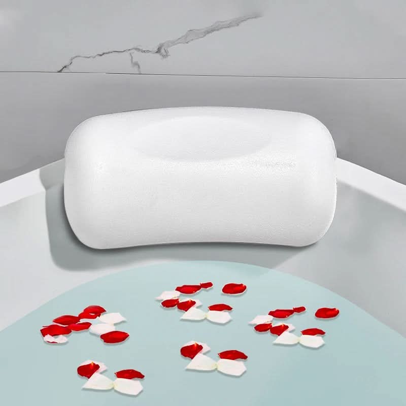 Ergonomic Bath Pillow with Suction Cups – Head and Neck Support