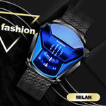 Elegant Men's Quartz Wristwatch with Diamond Surface