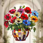 Sonnenglanz 2D Acryl-Blumentopf mit Lichtfänger für Fenster