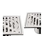 Elegant shower floor drain with tile integration