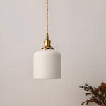 Vintage Keramik Glas Pendelleuchte – AmberZen Licht