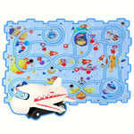 Race Track Puzzle with Building Blocks for Children