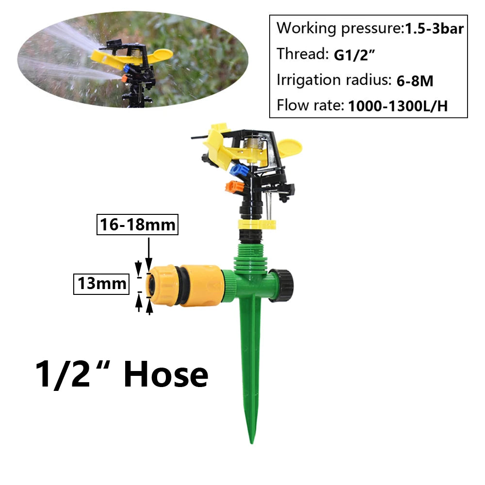 Rundum Bewässerungssystem für den Garten | 1/2" Anschluss | 5–12 m Reichweite